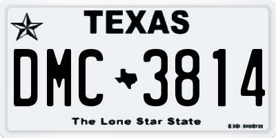 TX license plate DMC3814