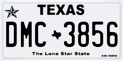 TX license plate DMC3856