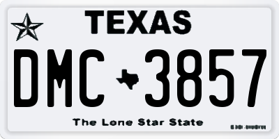 TX license plate DMC3857