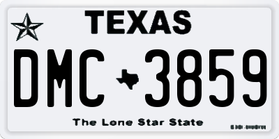 TX license plate DMC3859