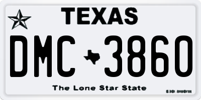 TX license plate DMC3860