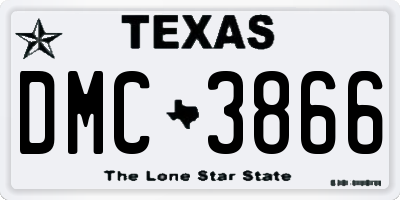 TX license plate DMC3866