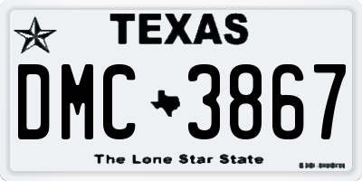 TX license plate DMC3867