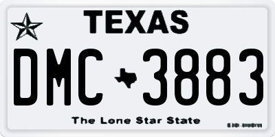 TX license plate DMC3883
