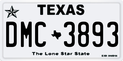 TX license plate DMC3893