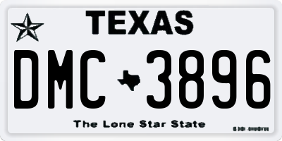 TX license plate DMC3896