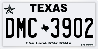 TX license plate DMC3902