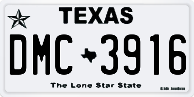 TX license plate DMC3916