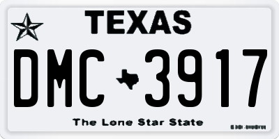 TX license plate DMC3917