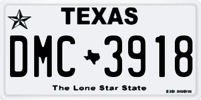 TX license plate DMC3918