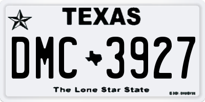 TX license plate DMC3927