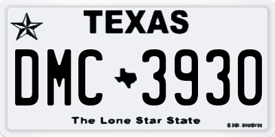 TX license plate DMC3930