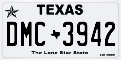 TX license plate DMC3942
