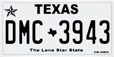TX license plate DMC3943