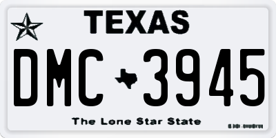 TX license plate DMC3945