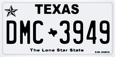 TX license plate DMC3949