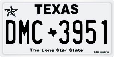 TX license plate DMC3951