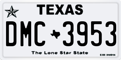 TX license plate DMC3953