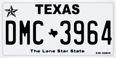 TX license plate DMC3964