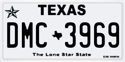 TX license plate DMC3969