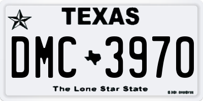 TX license plate DMC3970