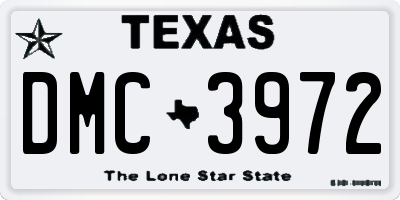 TX license plate DMC3972