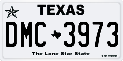 TX license plate DMC3973