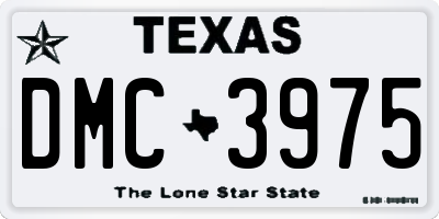 TX license plate DMC3975