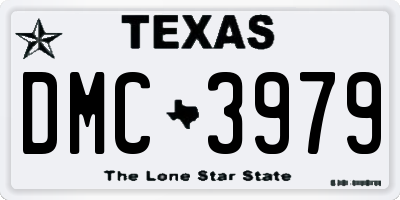 TX license plate DMC3979