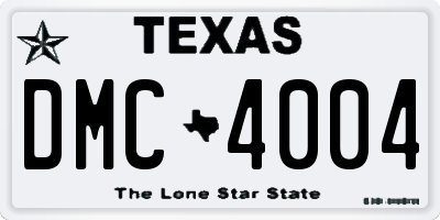 TX license plate DMC4004