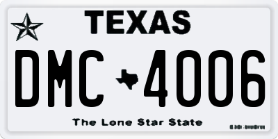 TX license plate DMC4006