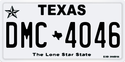 TX license plate DMC4046