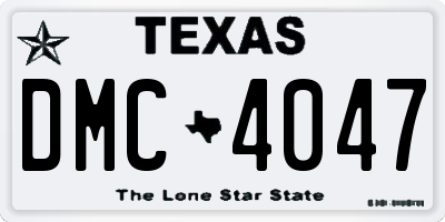 TX license plate DMC4047