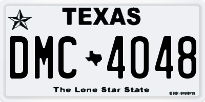 TX license plate DMC4048