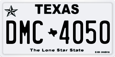 TX license plate DMC4050