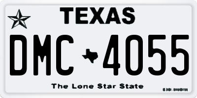 TX license plate DMC4055