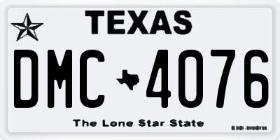 TX license plate DMC4076