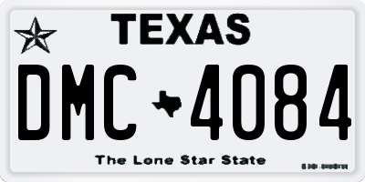 TX license plate DMC4084