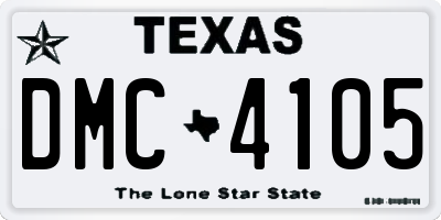 TX license plate DMC4105