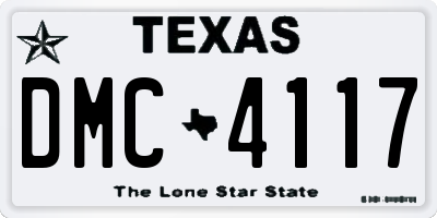 TX license plate DMC4117