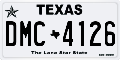 TX license plate DMC4126
