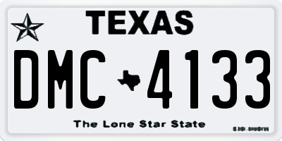 TX license plate DMC4133