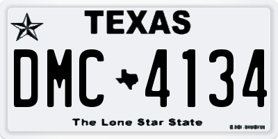 TX license plate DMC4134
