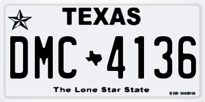 TX license plate DMC4136