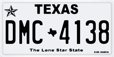 TX license plate DMC4138