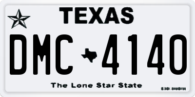 TX license plate DMC4140