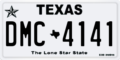TX license plate DMC4141