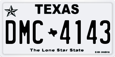 TX license plate DMC4143