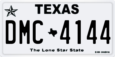 TX license plate DMC4144
