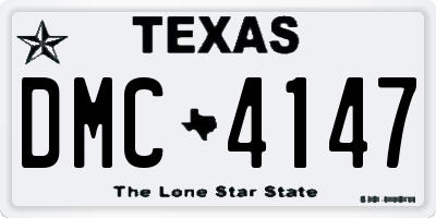 TX license plate DMC4147